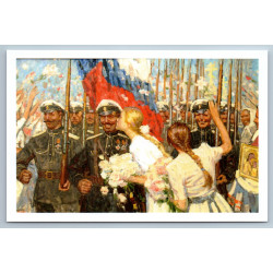 RUSSIAN WHITE GUARD TROOPS Civil War Patriotic Propaganda Russian Postcard