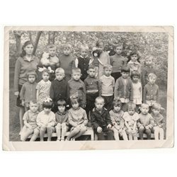 1974 Group KIDS in Kindergarten Fashion Soviet Original Vintage Photo