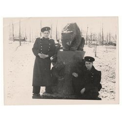 1950s Handsome Soviet officers Uniform Russian Bear USSR Soviet Original Photo