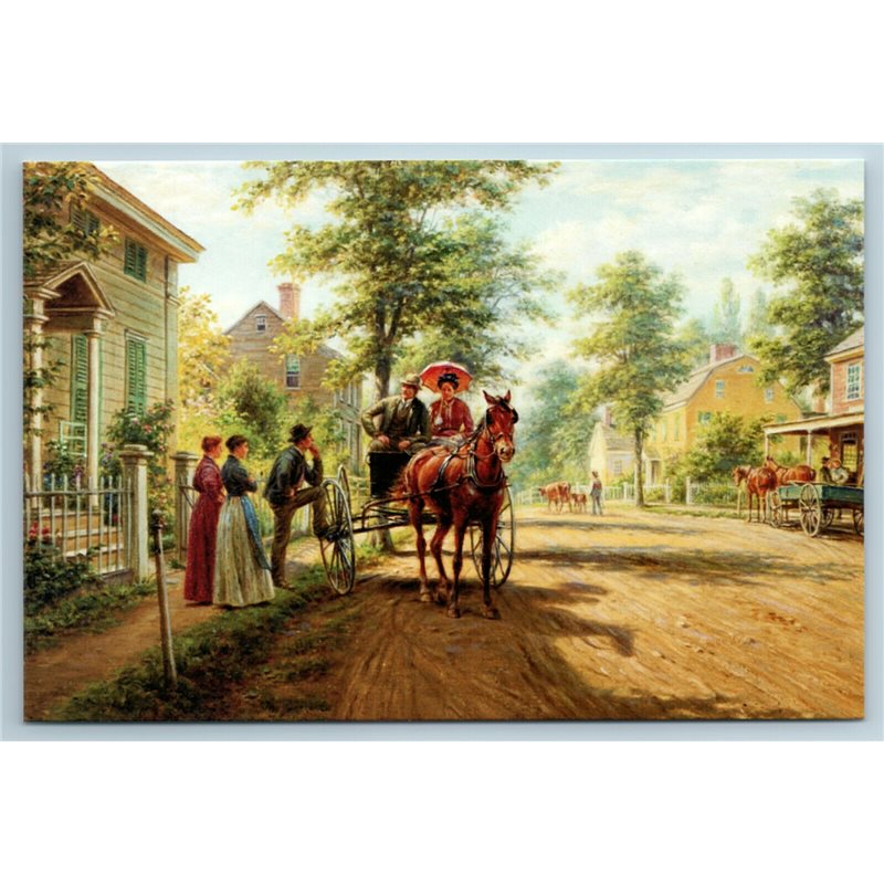 One Sunday afternoon by Edward Lamson Henry Carriage Art Russia Modern Postcard