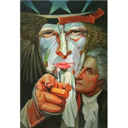 UNCLE SAM USA Statue of Liberty Fantasy by Oleg Shuplyak Russian NEW Postcard