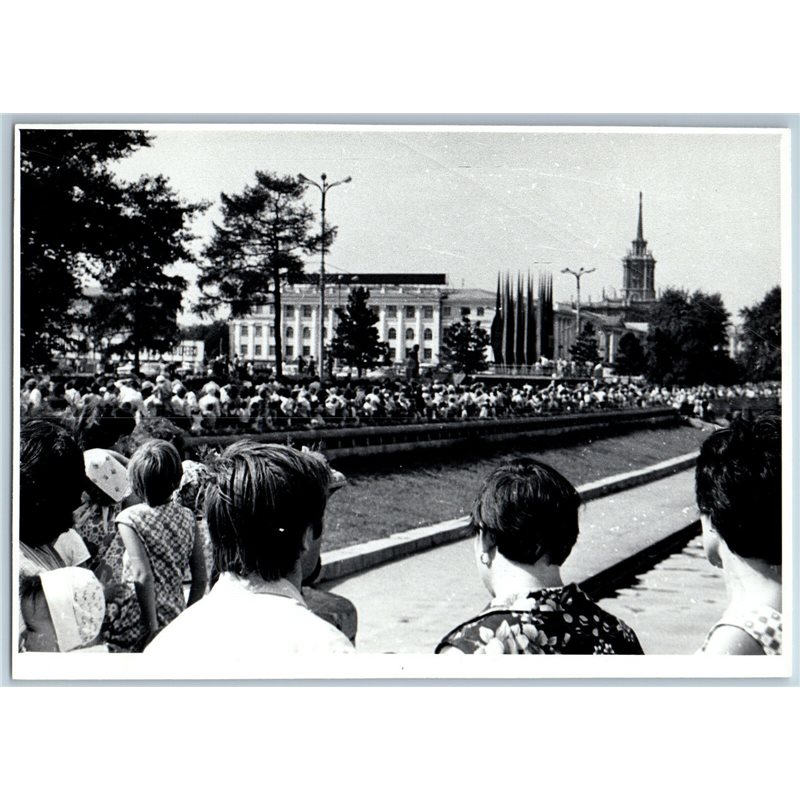 WWII Victory Day  Parade in Sverdlovsk Stalin building USSR Soviet Orig Photo