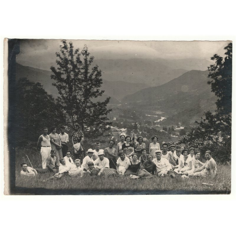 1937 Vacationers Krasnaya Polyana Sochi Old Fashion Russian antique photo