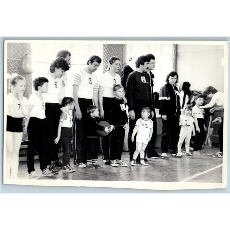 LITTLE GIRLS & BOYS Sport Gym Parents School Uniform USSR Soviet Orig Photo