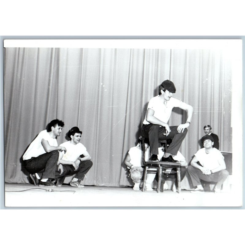 HANDSOME BOYS Men play in student theater Gay Interest USSR Soviet Orig Photo