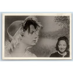 1951 CHERNOVA Soviet Film Movie Actress RPPC Soviet USSR Postcard