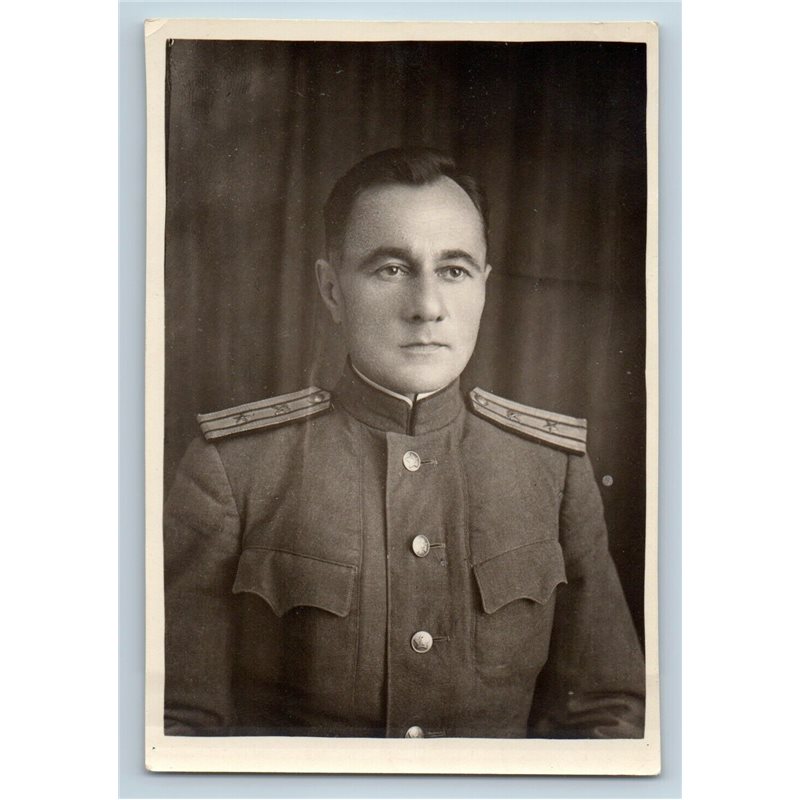 1946 HANDSOME MAN in Military Uniform Gay Int Russian Soviet photo