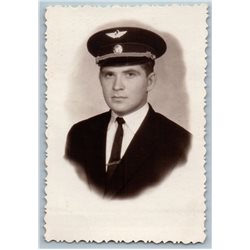 1961 HANDSOME MAN in Avia Pilot Uniform Gay Int Russian Photo