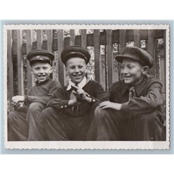 1957 CUTE SOVIET PIONEERS BOY in Old Uniform Russian Photo