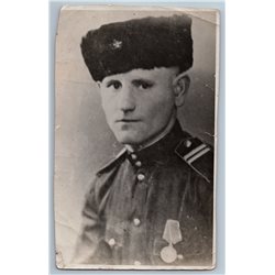 1947 HANDSOME WWII in Military Uniform Cossack Soviet Photo