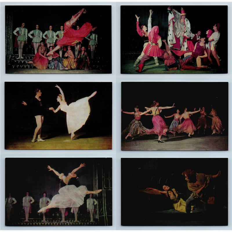 Esmeralda Notre-Dame BALLET Bolshoi Theatre Set of 10 Russian Soviet Postcards