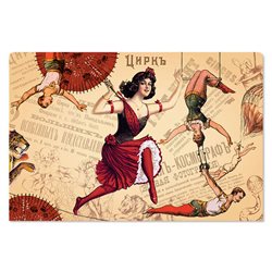 RUSSIAN CIRCUS SHAW Imperial Acrobats Advertising poster New Unposted Postcard