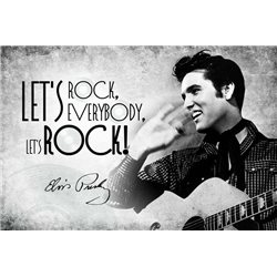 Elvis Aaron Presley Rock'n'Roll King Black White Photo ART Russian New Postcard