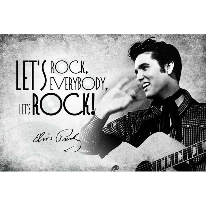 Elvis Aaron Presley Rock'n'Roll King Black White Photo ART Russian New Postcard