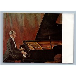 1968 PORTRAIT of PIANIST IGUMNOV Russian by Korin Art Vintage Postcard