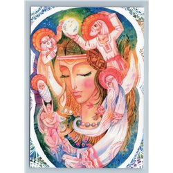 SLAVIC GODS and FEASTS Pagan Ethnic Woman Rus Folk New Unposted Postcard