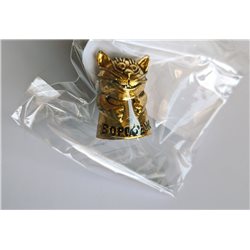 Thimble FUNNY CAT Kitten Gold Tone Solid Brass Metal Russian Collection