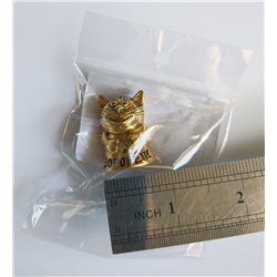 Thimble FUNNY CAT Kitten Gold Tone Solid Brass Metal Russian Collection