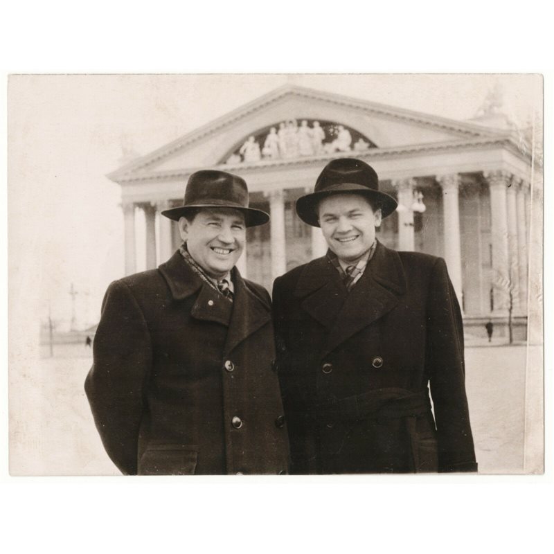 1960s HANDSOME men in hats and coats. Soviet fashion Russian Vintage Photo