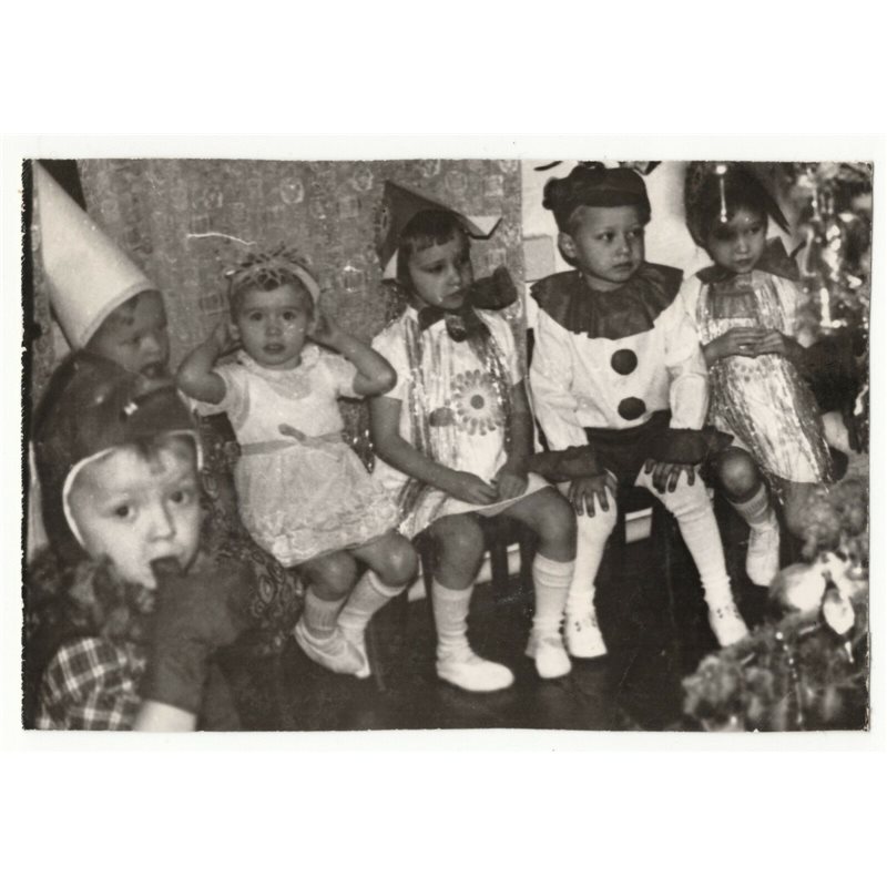 1970s Holiday in a kindergarten Christmas Fashion Soviet Original Vintage Photo