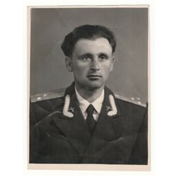 1950s Portrait of Handsome Soviet officer buttonholes USSR Soviet Original Photo