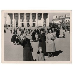 1950s Soviet officer in square Uniform Fashion USSR Soviet Original Photo