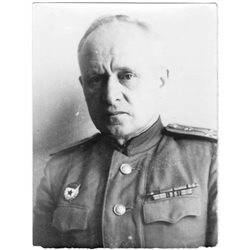 Senior Man Soviet USSR officer Military Medals Orders Russian Vintage Photo