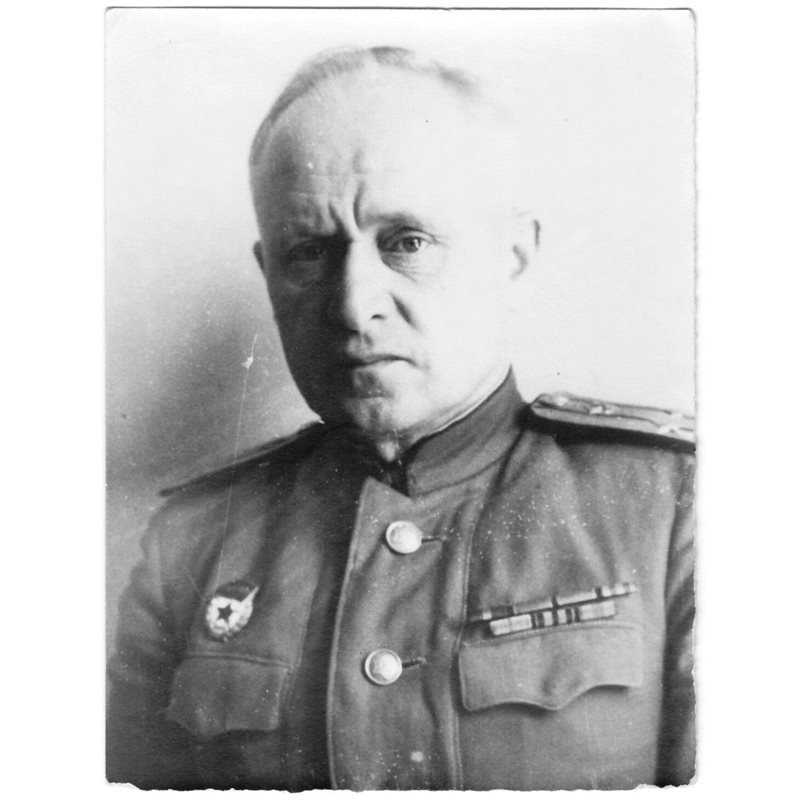 Senior Man Soviet USSR officer Military Medals Orders Russian Vintage Photo