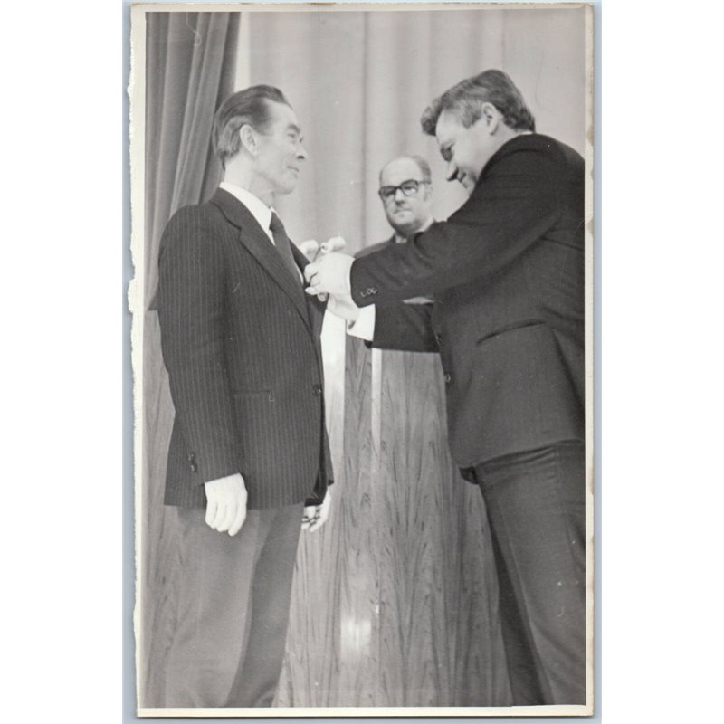 Awarding Worker Man at the factory Fashion Costume USSR Soviet Original Photo