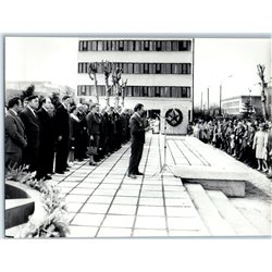 Monument WWII War veterans Victory Day at the factory USSR Soviet Orig Photo