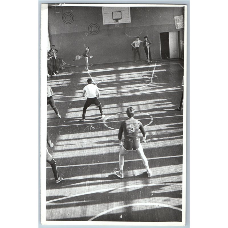 SPORT Basketball Athlete in gym Sports uniform Play Game USSR Soviet Orig Photo