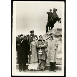 1950s Raj Kapoor, Nargiz Indian Actors in Soviet USSR Leningrad Vintage Photo