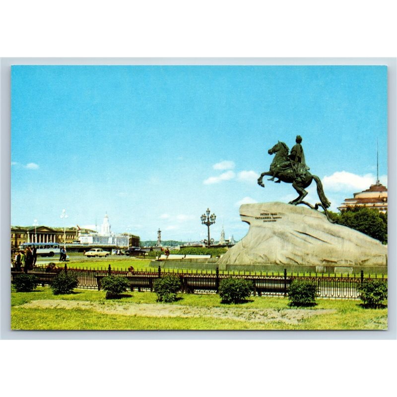 LENINGRAD Monument Imperor PETER I RUSSIA Intourist Soviet USSR Postcard