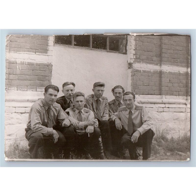 1950s SOVIET HANDSOME MEN in Military Uniforn Gay Int Russian Soviet photo