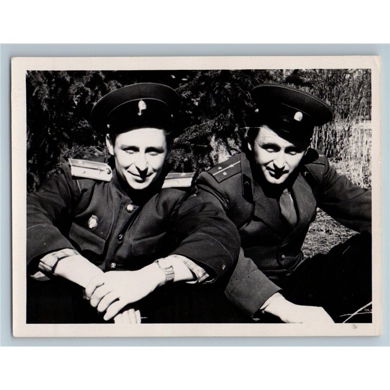 1950s HANDSOME MILITARY MEN in Uniform Gay Int Russian Soviet photo