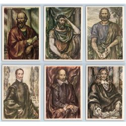 GREATEST DRAMATIST Playwrights of the world Shakespeare SET of 16 Russian postcards