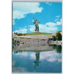 1977 VOLGOGRAD Russia Monument Motherland calls WWII Stalingrad USSR Postcard