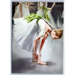 BALLERINA Ballet Dancer Woman Porcelain by Ivanova New Unposted Postcard