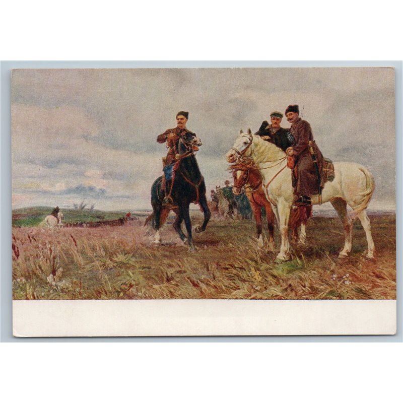 1955 CAVALRY ARMY BUDYONNY on Horse Russian Civil War Army Soviet USSR Postcard