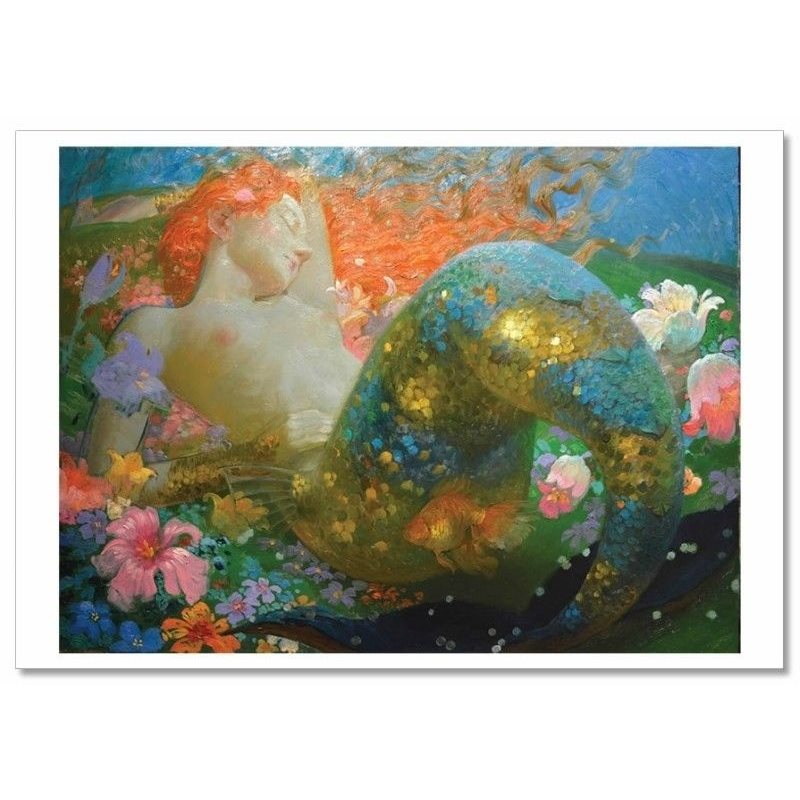 Fantasy Girl Mermaid by Victor Nizovtsev NEW Russian Modern Postcard