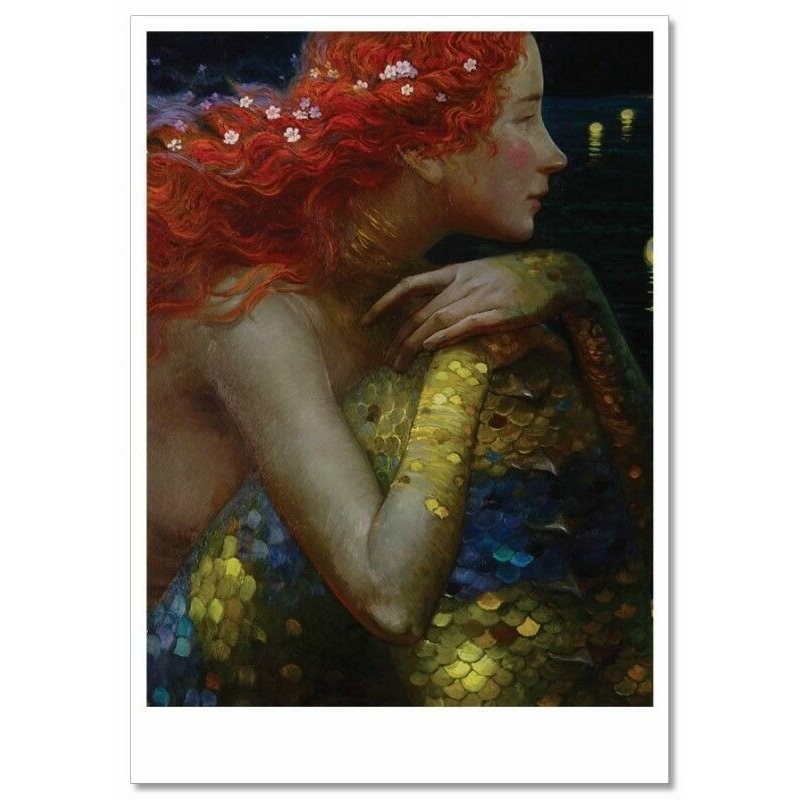 Fantasy Girl Mermaid by Victor Nizovtsev NEW Russian Modern Postcard