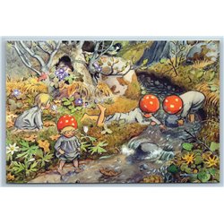 CHILDREN OF THE FOREST GNOMES Fantasy by ELSA BESKOW SET of 6 New Postcards