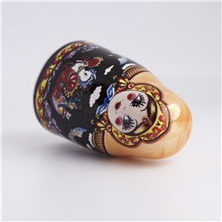 Thimble Big MATRYOSHKA DOLL Palekh Troika Porcelain Russian Ethnic Souvenir