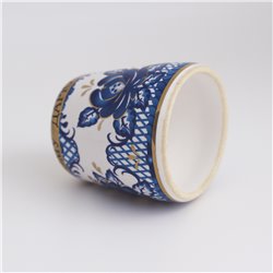 Thimble GZHEL Blue Floral Pattern Style Solid Porcelain Russian Ethnic Souvenir