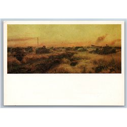 WWII TANKS On the Kursk Bulge After Battle Field Military USSR postcard