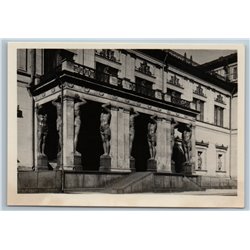 1954 LENINGRAD Hermitage Museum Atlantes Architecture RPPC Soviet USSR Postcard