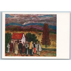 1957 ROMANIAN PEASANT HOUSE Landscape Ethnic Soviet USSR Postcard