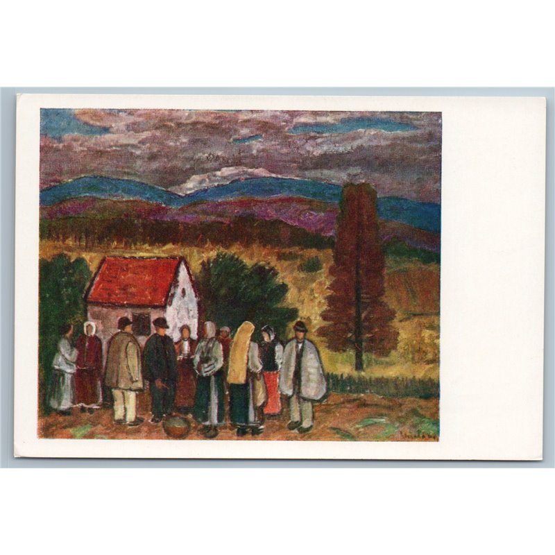 1957 ROMANIAN PEASANT HOUSE Landscape Ethnic Soviet USSR Postcard